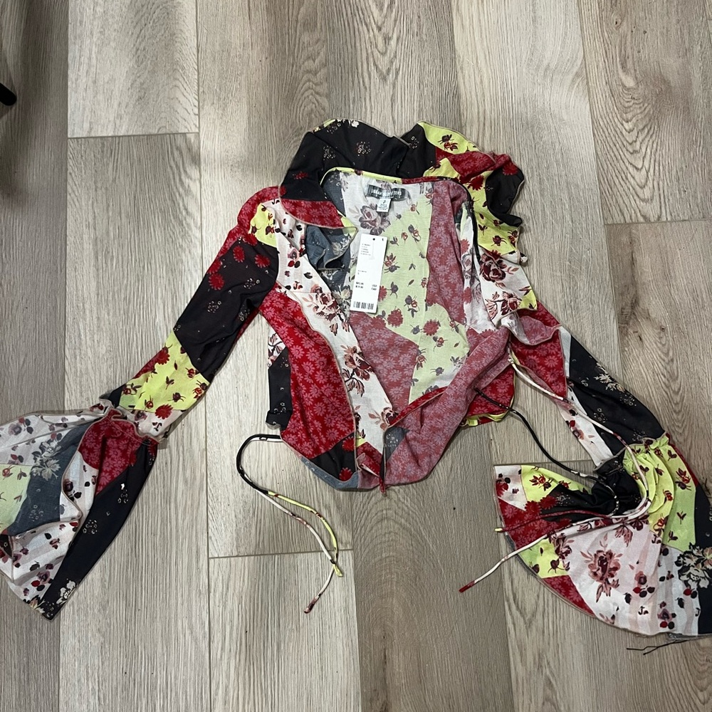 Tie blouse